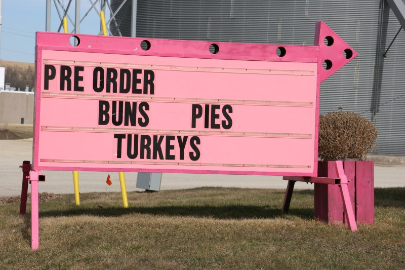 Small town Wanamingo, 44 butcher shop sign