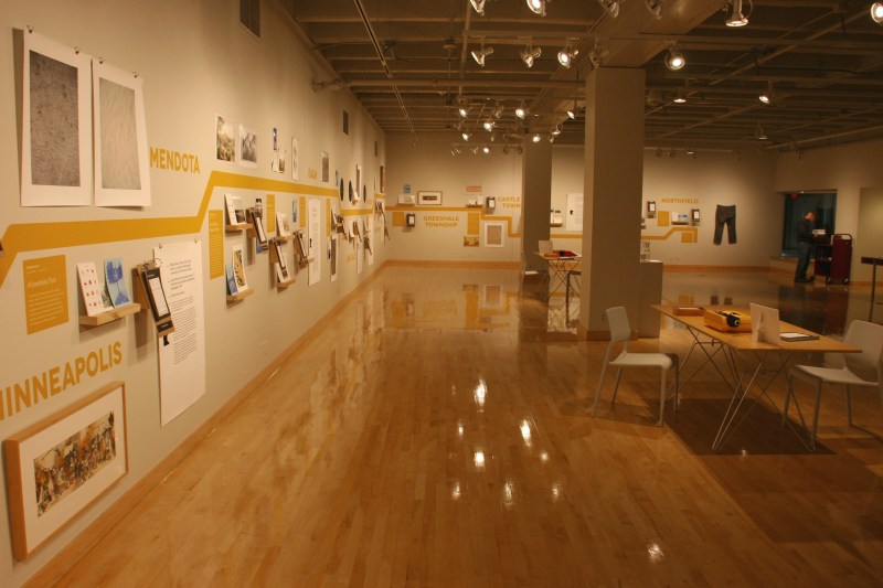 An overview of The Via Northfield exhibit at St. Olaf College, Northfield, Minnesota.