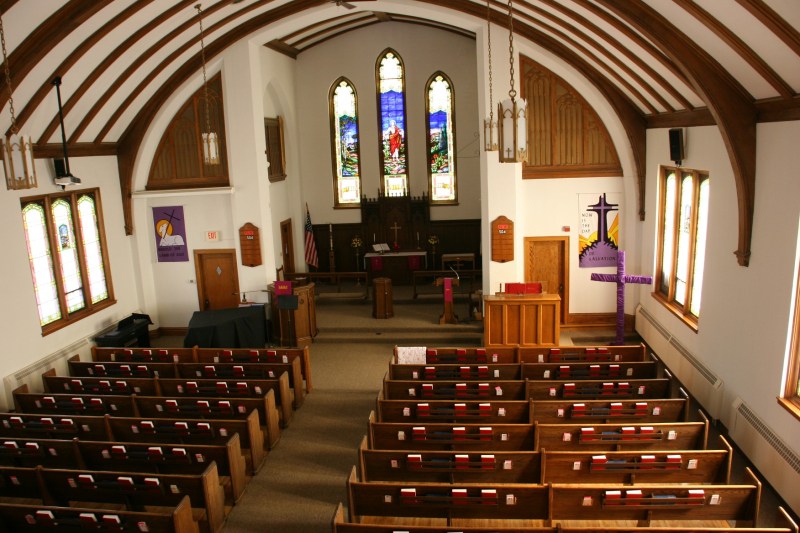The beautiful sanctuary as photographed from the balcony.