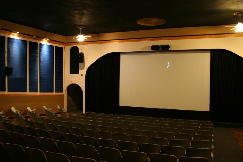Inside the historic Village Family Theater. Minnesota Prairie Roots file photo 2016.