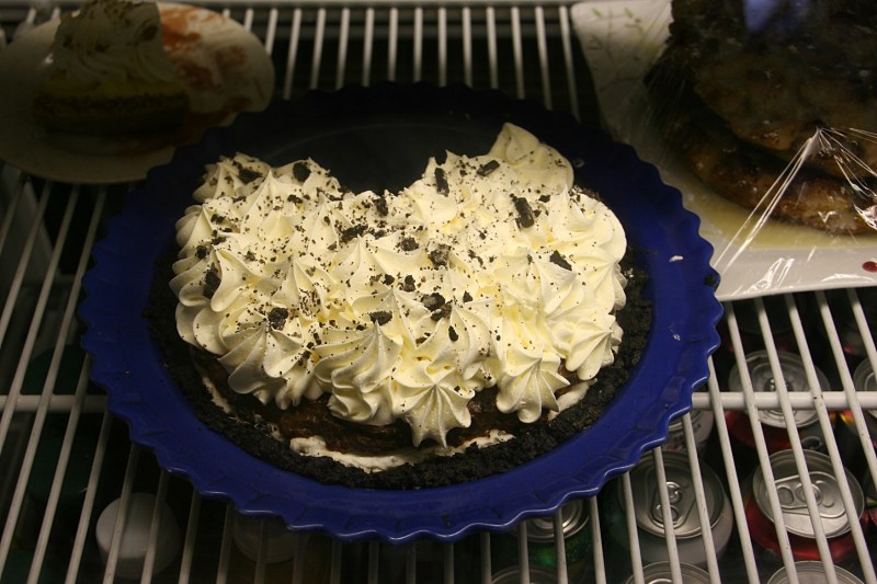 The homemade pies, like this Oreo cream, were mighty tempting.