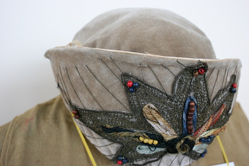 My favorite headpiece is this lovely hat worn by a bride in 1923.