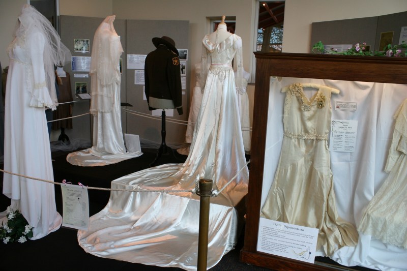 This dress had the longest train of all those on display.