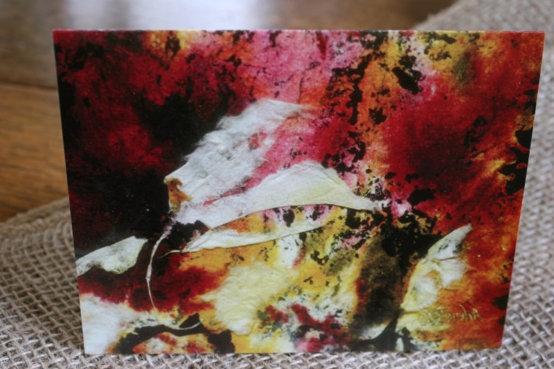 Another one of Arlene's batik print greeting cards.