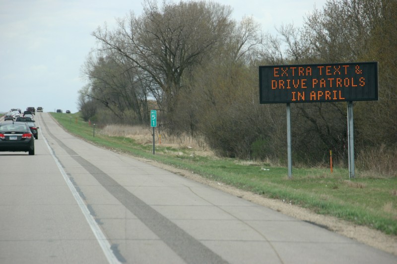 Photographed along Interstate 35 between Medford and Faribault, northbound lane.