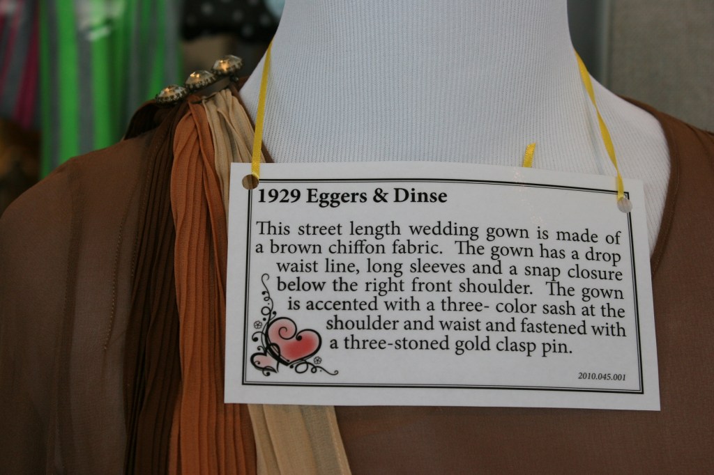 Volunteers worked hard to assure that descriptions of the dresses were accurate, team member Char Ost said.