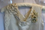 Exhibit, wedding dresses, 46 Depression era dress&nbsp;close-up