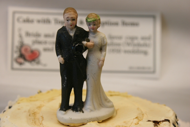 Char and Stuart Ost's 1959 wedding cake topper.
