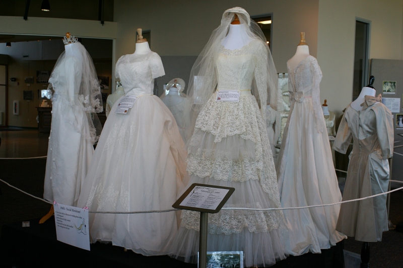 Wedding dresses from the 1960s.