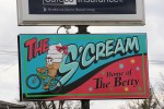 Ice cream shop, 116 Owatonna SCream sign&nbsp;close-up