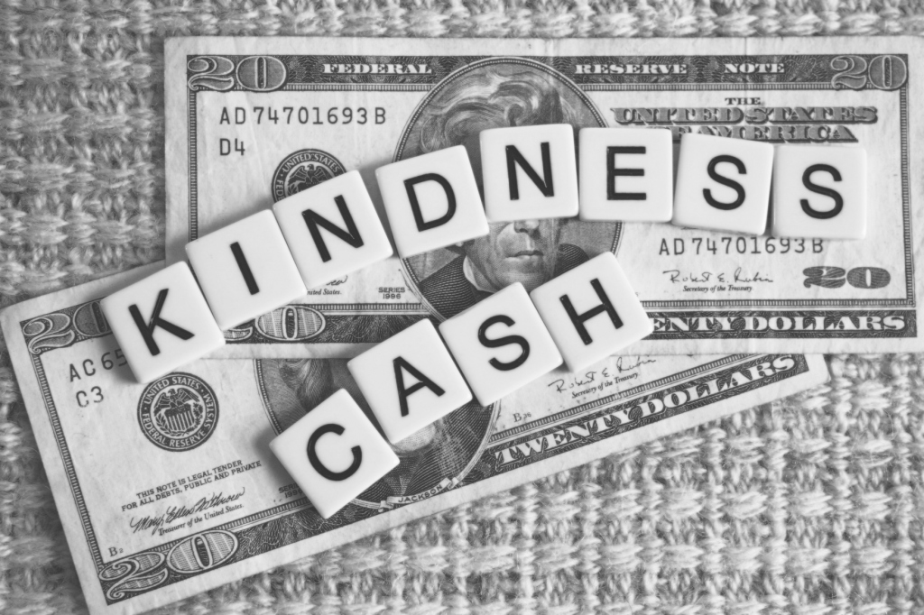 My creative graphic illustrating Kindness Cash.