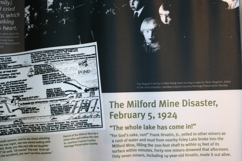 I knew nothing of the flooding at the Milford Mine until I read this panel.