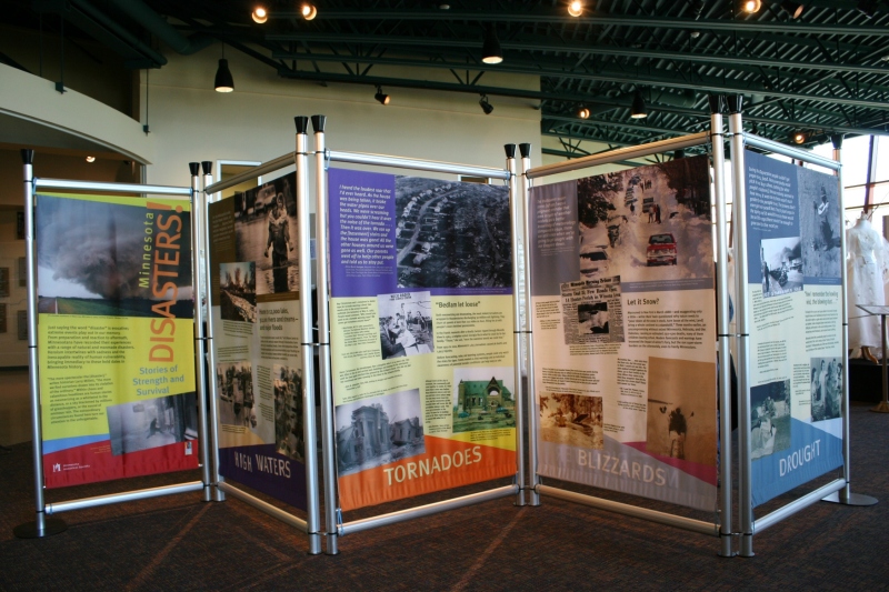 More panels in the Minnesota Disasters exhibit.