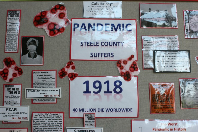 Steele County disasters, 107 pandemic display