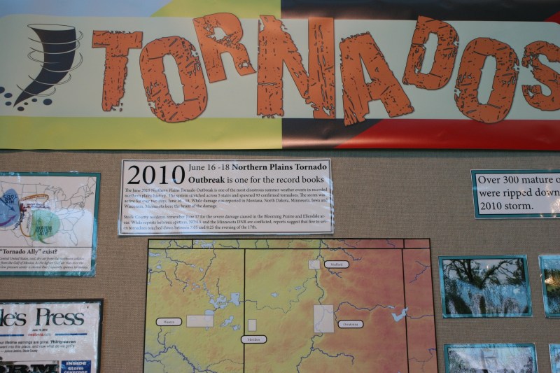 Information on tornadoes in Steele County.