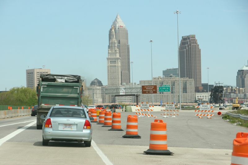 Driving around Cleveland was no fun with all of the road construction.