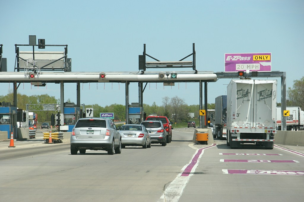 So many toll booths, although purchasing an EZ Pass transmitter in advance