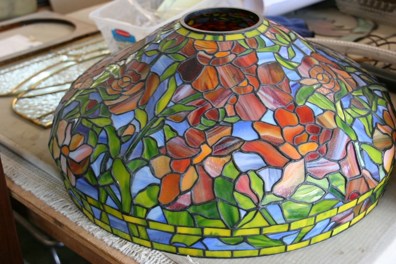 More beautiful stained glass, spotted on a table in the workshop.