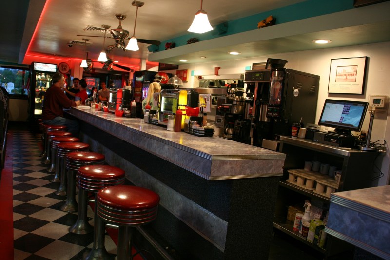 Definitely a 50s vibe in the diner.