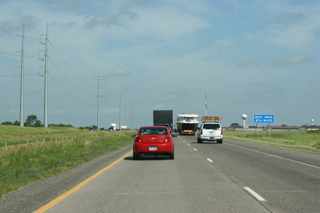 Boat, 1 ahead on I-94