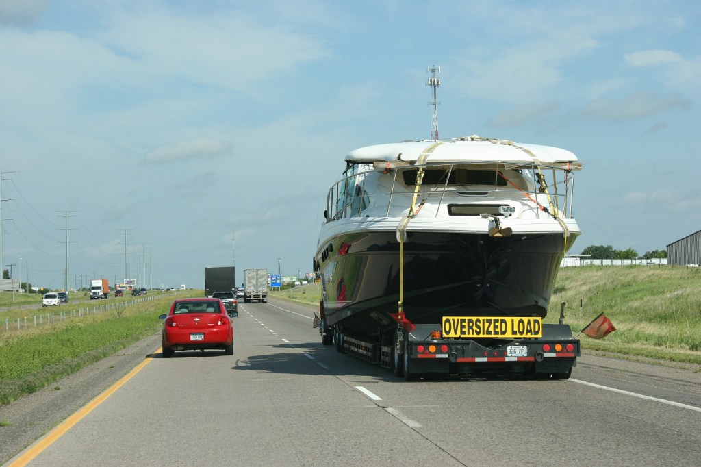 Boat, 5 pulled along I-94