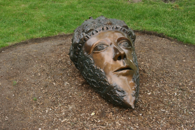 A sculpture on campus.