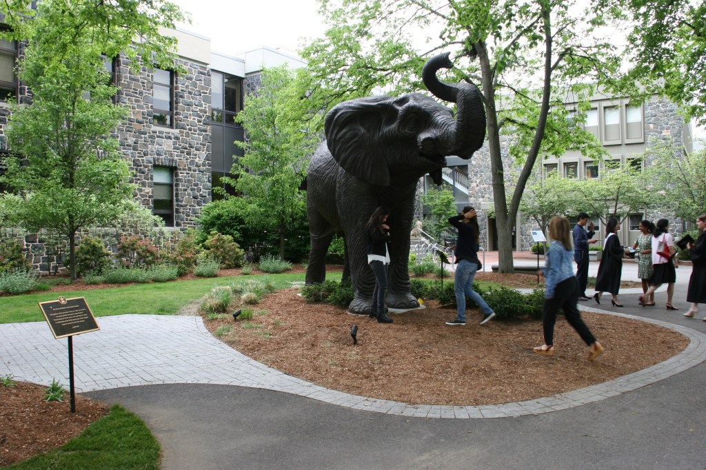 This new Jumbo sculpture was recently installed on campus.
