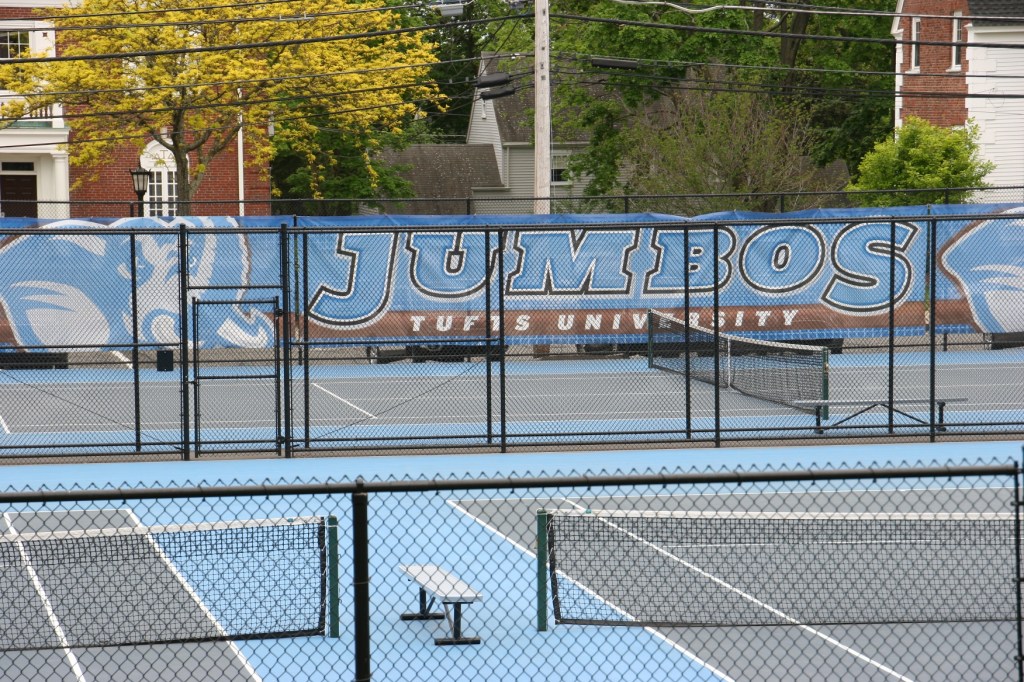 Posted on an athletic field fence.