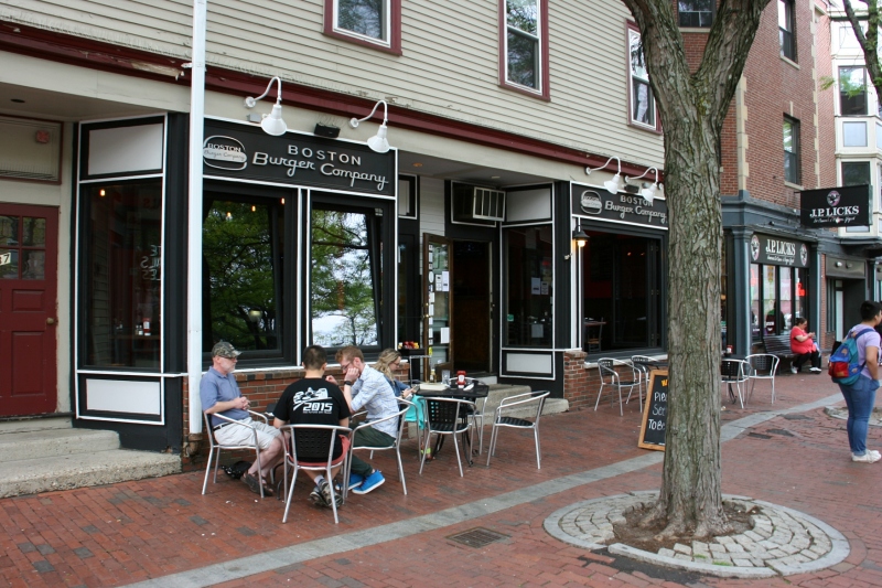 On a beautiful late May afternoon, we chose to dine outside The Boston Burger Company.