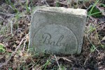 Emmanuel Cemetery, Aspelund 170 baby grave marker&nbsp;close-up