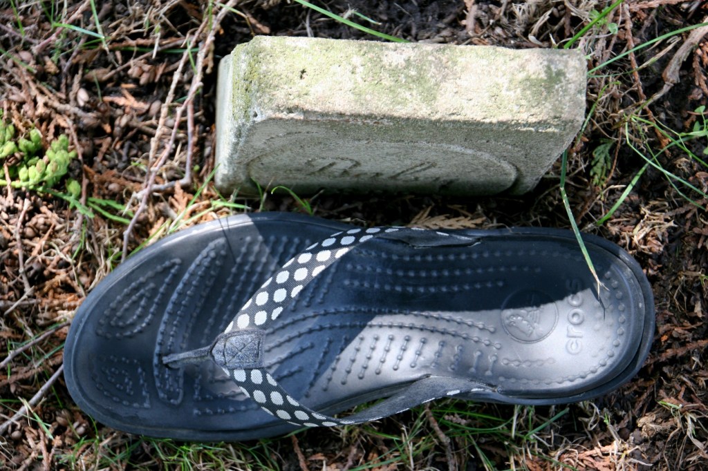 Emmanuel Cemetery, Aspelund, 172 baby grave & flip flop