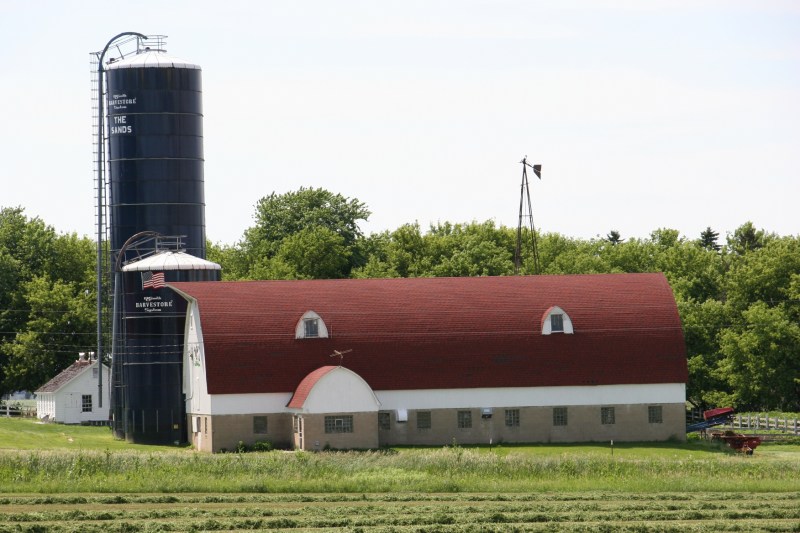 One of two barns in Aspelund.