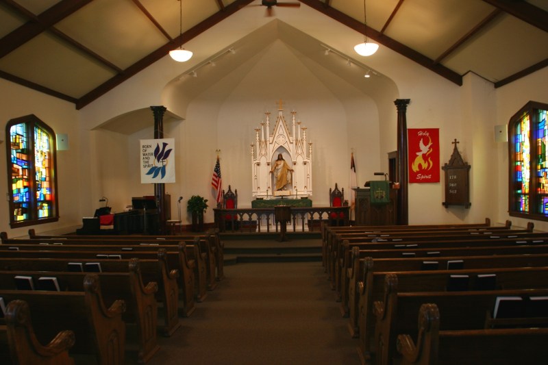 Inside Emmanuel Lutheran Church.