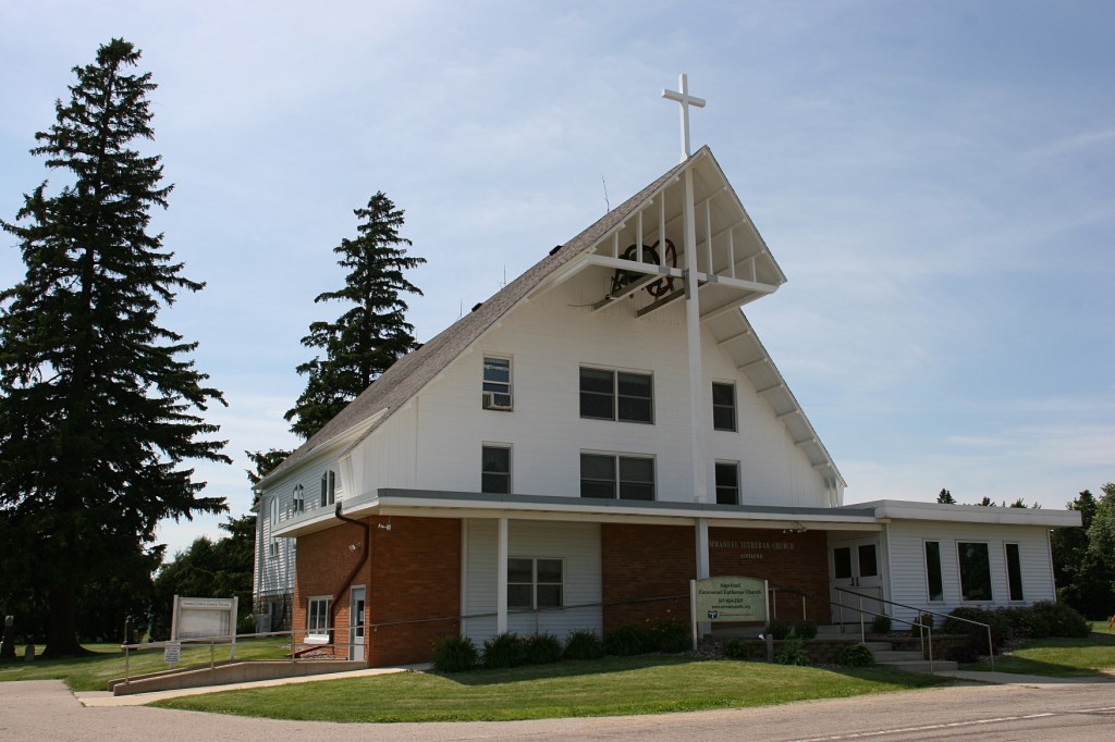 The community's church, Emmanuel Lutheran.