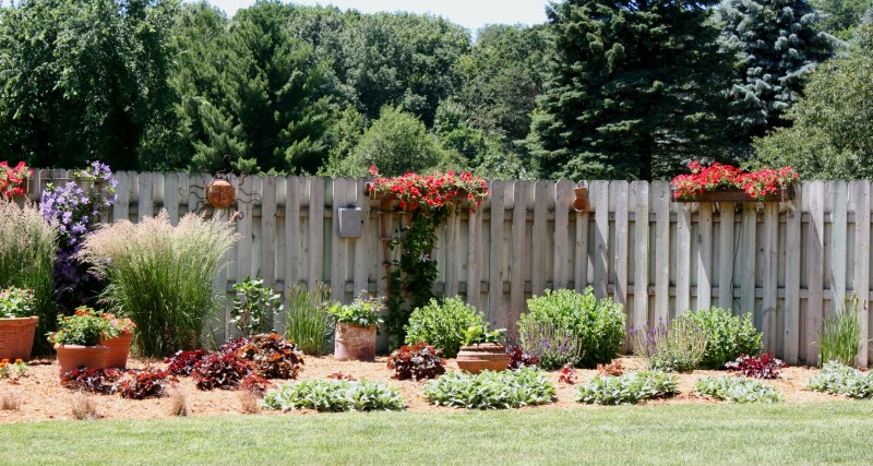 Dubbed the Southwest Garden, this plot features cacti and Southwest style pottery.