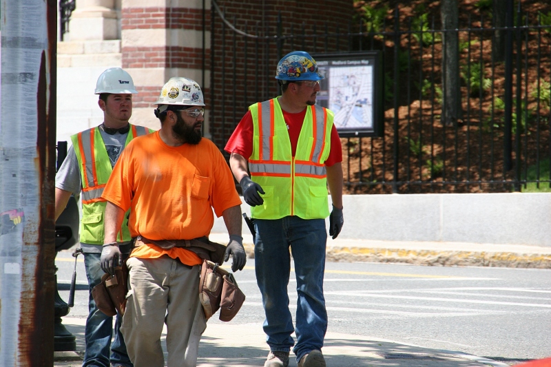 Snapshots, 331 construction workers in Medford, MA.