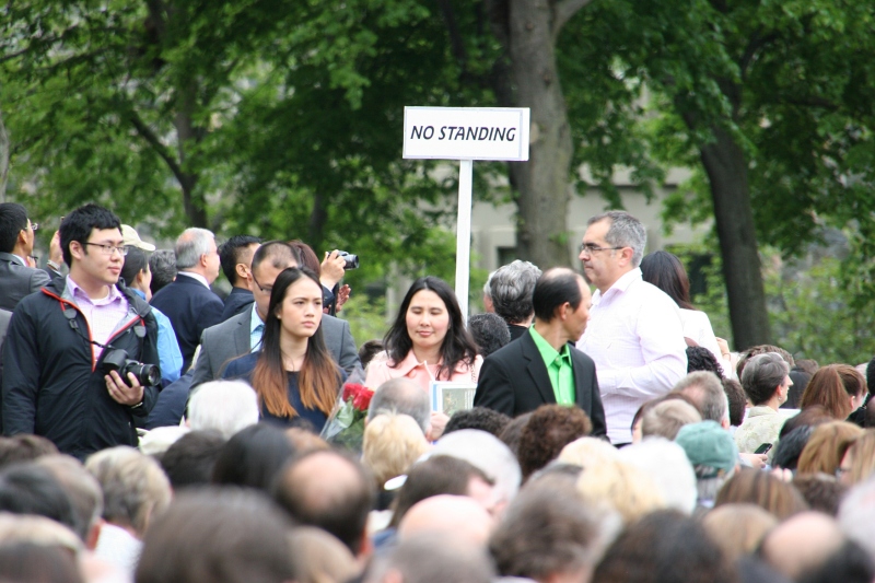 A snapshot of the crowd before the all-school commencement began.