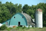 Barn, 112 bluegreen barn along US Hwy 71 south of Redwood&nbsp;Falls