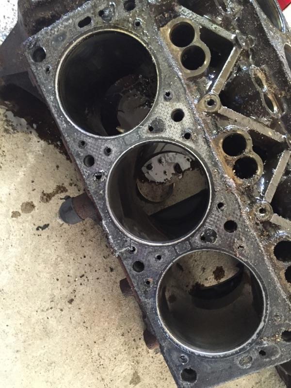 Parts from this engine block are being used to create a unique trophy.