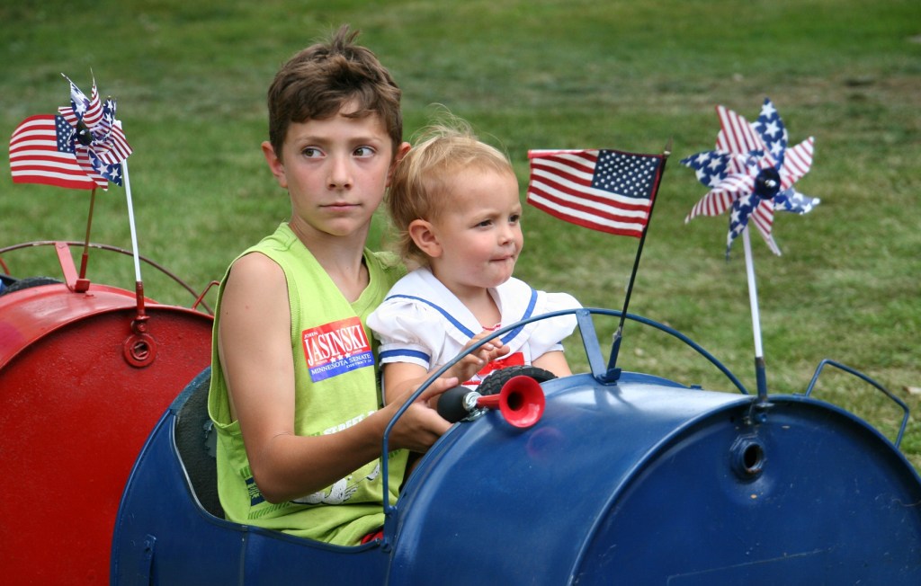 Kids love the barrel train.