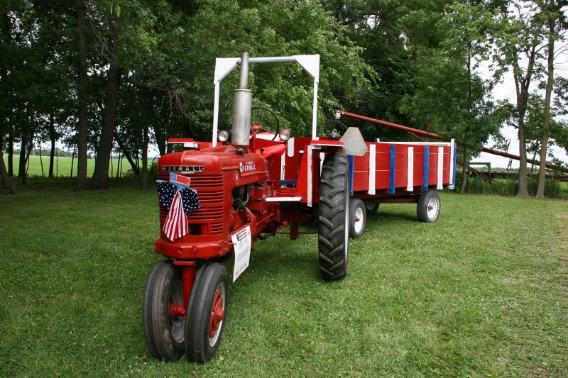 Parked on the festival grounds following the parade.