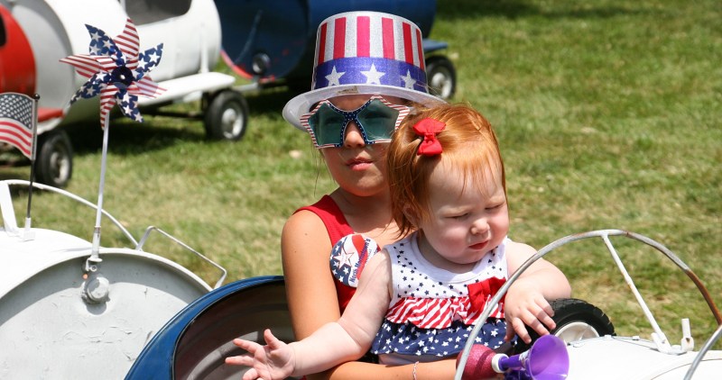 The barrel train ride is by far the most popular of the kids' rides.