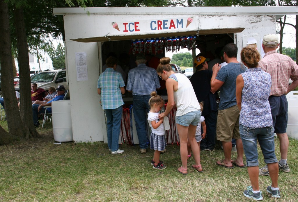 There was always a line for the ice cream.