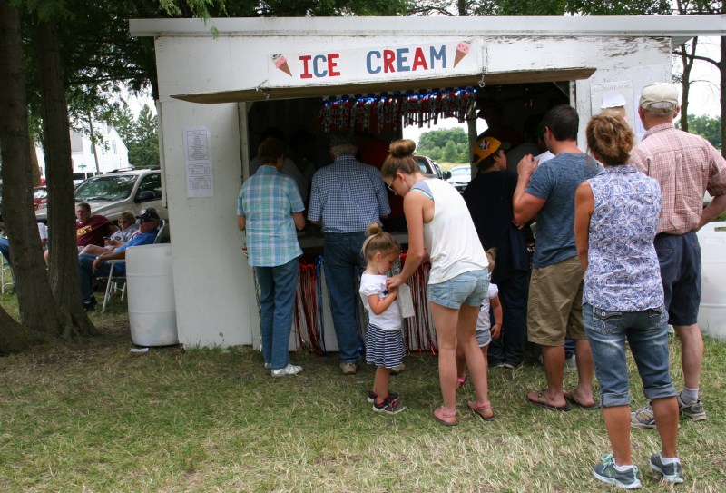 There was always a line for the ice cream.
