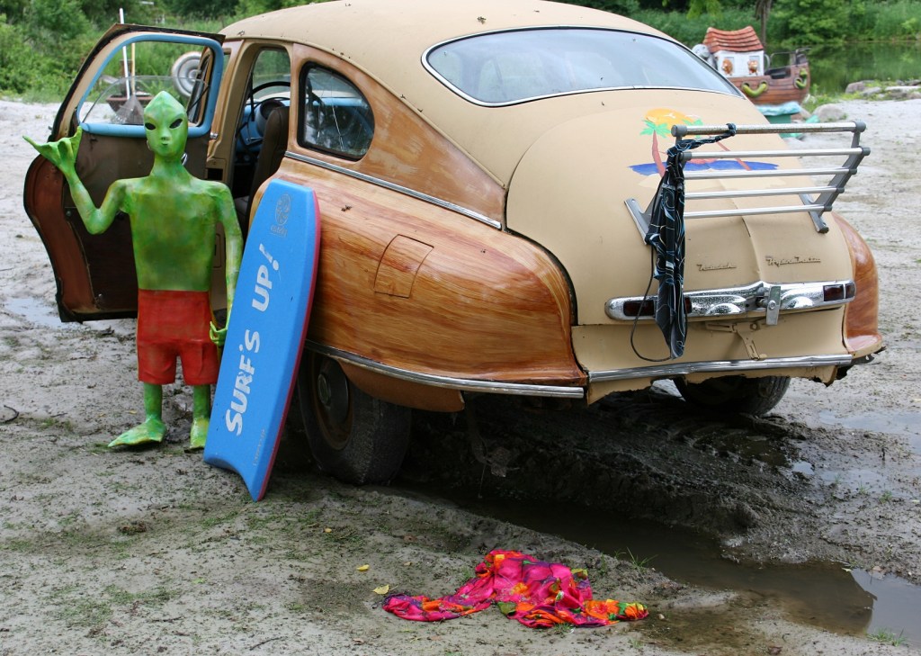 One of several beach themed scenes at Hot Sam's.