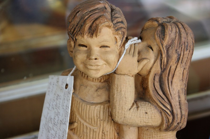 An adorable woodcarving for sale.