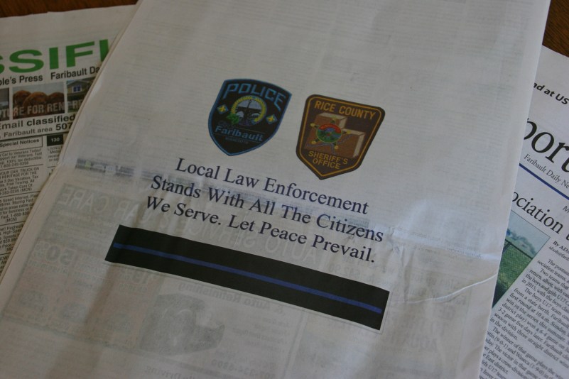 Peace ad published in Faribault