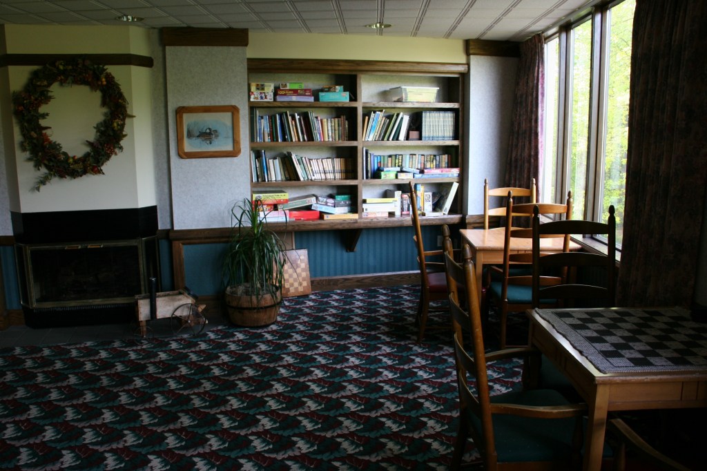 The library is well-stocked with books, board games and puzzles. You'll also find a pool, spa and sauna; activity, exercise, video and game rooms; and a gift shop on-site.