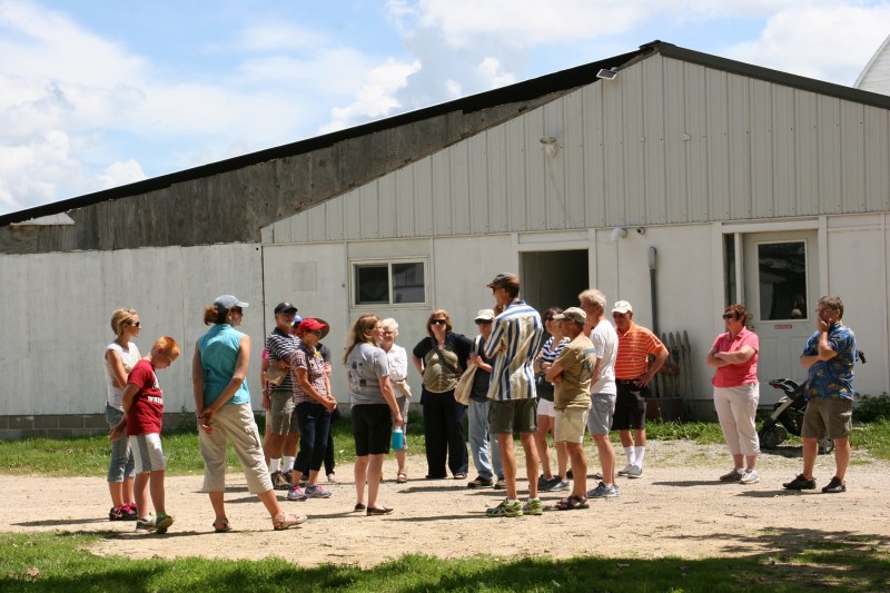 Jodi answers questions once the barn tour is finished.