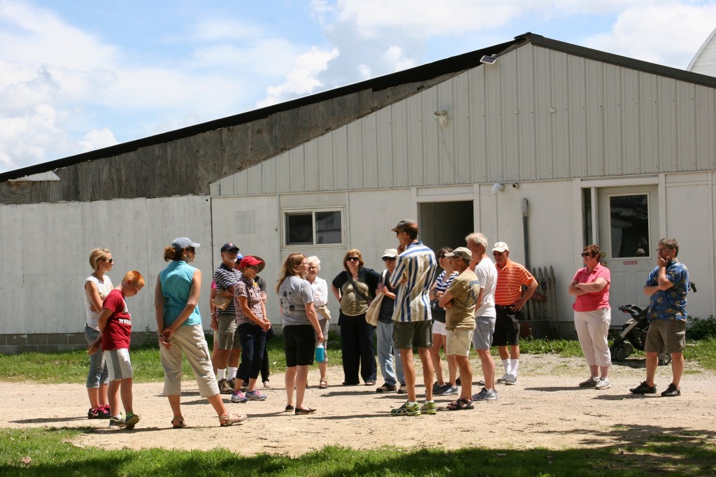 Jodi answers questions once the barn tour is finished.